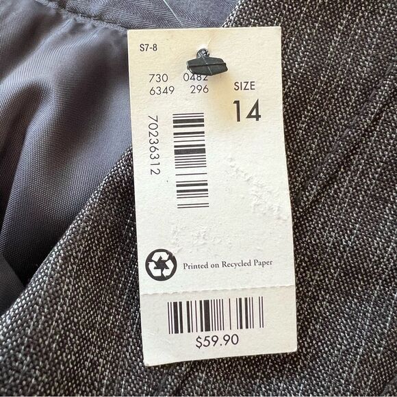 NWT The Limited Collection lined dress skirt w/pockets dark grey SIZE 14 WOMEN - Picture 5 of 16